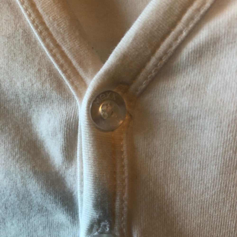 Mexx Henley Button Front Short Sleeve T-shirt in White - NWOT‎ - Picture 4 of 6